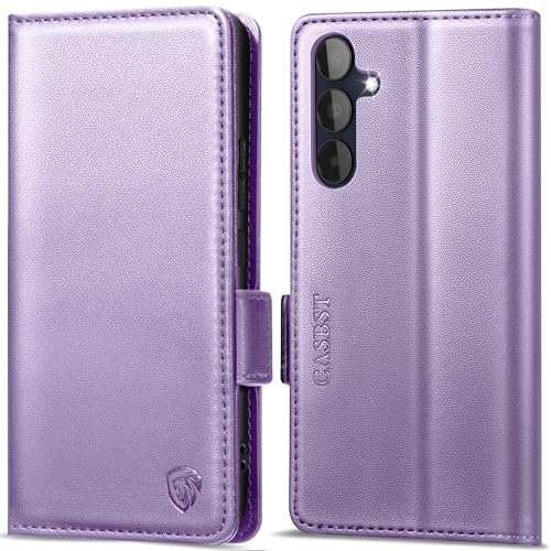 Étui cuir Samsung A15 5G coque protection rabat violet clair