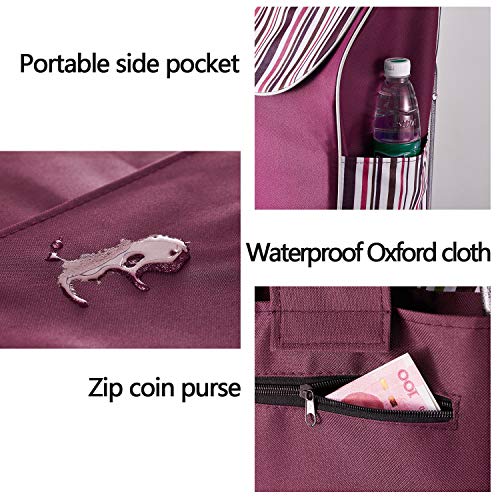 QJJML Klappbarer Einkaufswagen Mit Großer Kapazität Und Sitz,Arbeitssparender Einkaufswagen Zum Treppensteigen,Robuste… – Bild 6