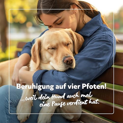 balumed® 120 Ruhe+Entspannung Tabletten für Hunde bei Angst und Stress mit Hanfpresskuchen, Hanföl kaltgepr., Magnesium, Baldrian, Kamille, Hopfen