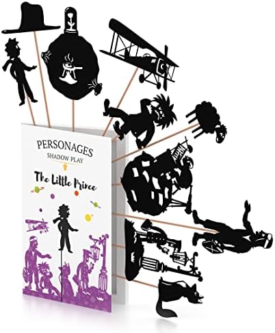 Shadow Play Little Prince Story Shadow Puppets Kit with Stick - Educational Toy, Montessori Activity Preschool Learning Toy for Girls and Boys - Birthday Anniversary 3 4 5 6 7 Year Old