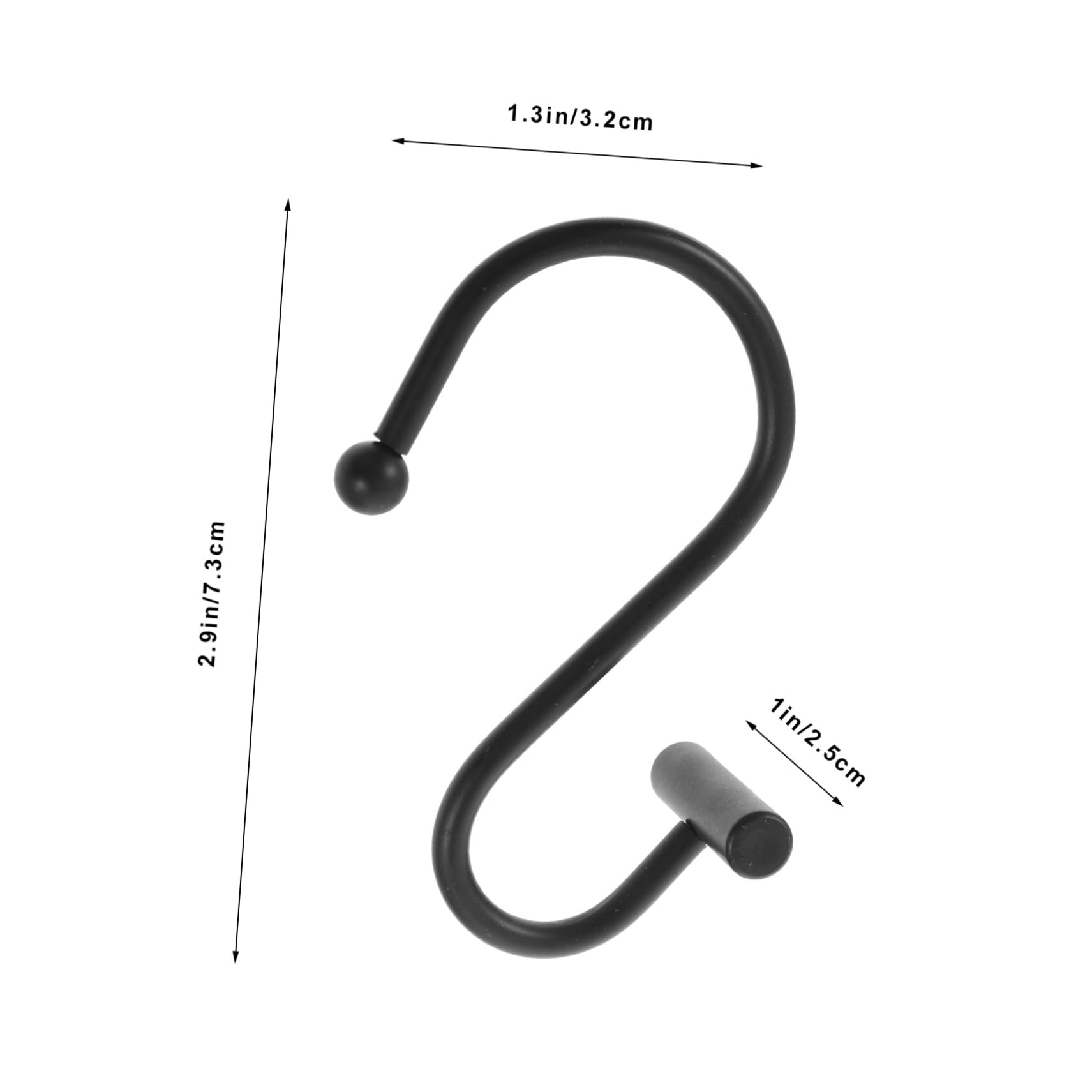 VILLCASE 12pcs Decorative Shower Curtain Hooks Shower Hangers for Easy Installation Sturdy Hooks for Bathroom and Home Use Versatile and Space Saving Design