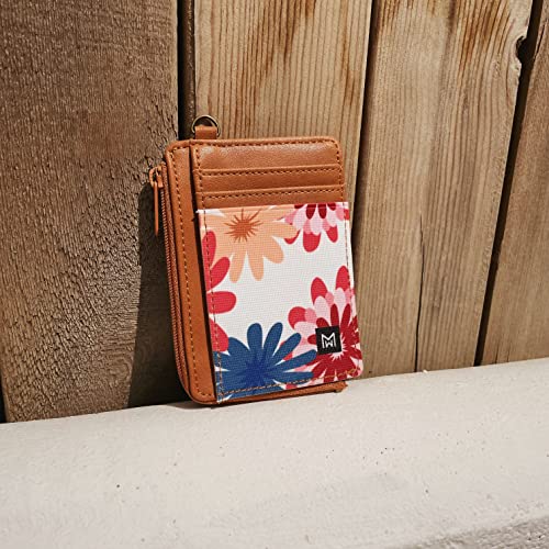Image of Credit Card Holder Wallet for Women Slim Minimalist Wallet RFID Blocking Leather Wallets Elastic Front Pocket Wallet for Women with Zipper Pocket