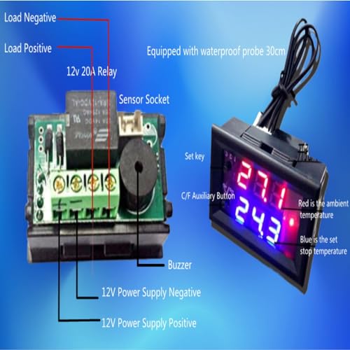 Termostato Digitale DC12V, Termostato Digitale