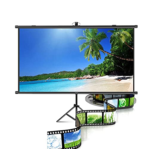 Portable Projector Screen Tripod Stand - Pantalla de proyección portátil de 60 pulgadas 16:9 con trípode, ligera y fácil de montar, para reuniones y uso interior y exterior miniatura 1