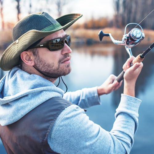 Polarized Sports Sunglasses for Men Women, Ideal for Fishing Running Driving Wrap Around Sunglasses, UV400 Protection2