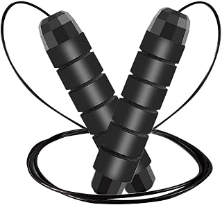 SPLASHGRIP Adjustable Tangle-Free Jump Rope with Ball Bearings - Speed Skipping for Men, Women, Kids Fitness Workout Home Gym