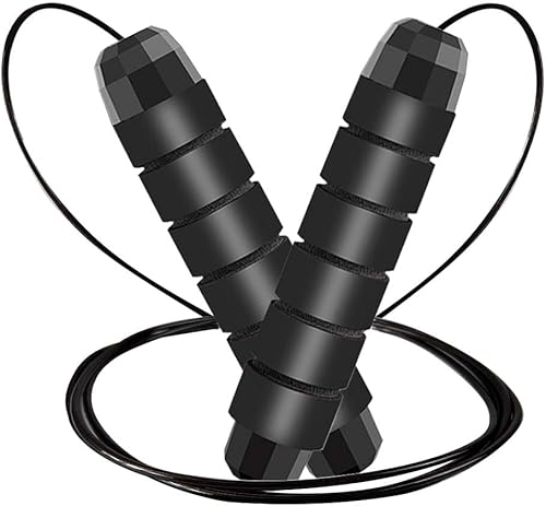 Cuerda de saltar, cuerdas de saltar ajustables para fitness, para mujeres, hombres y niños, sin enredos, cuerda de salto de velocidad rápida con