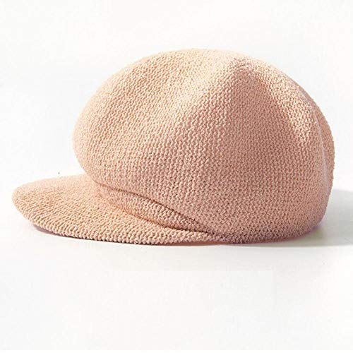 sdssup Primavera y Verano Nuevo círculo Hilado Moda Sombrero de Paja Tendencia Retro Gorra Exterior Sol Sombrero Rosa L (58-60cm)