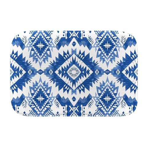 Tapis de bain en mousse à mémoire de forme bohème chic absorbant taille M