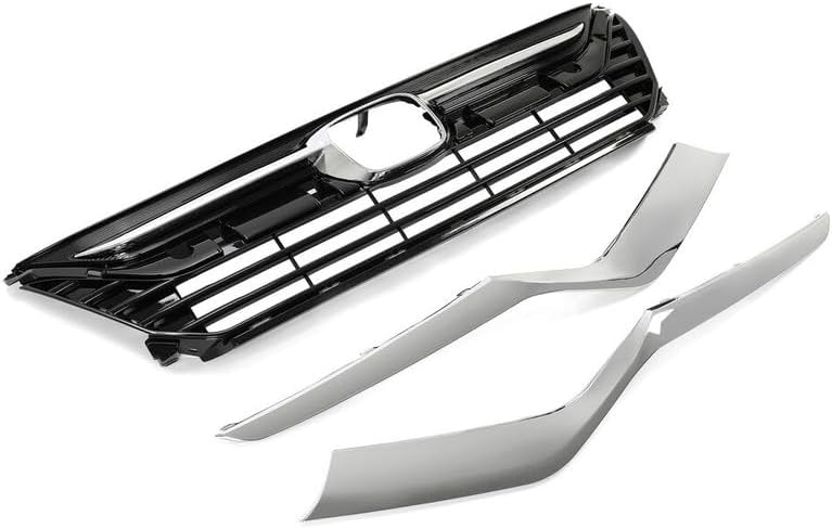 Chrome Bumper Grille Compatible with 2018 2019 2020 H0NDA Odyssey W/Headlight Eyelid Molding HO1200232 71121THRA01