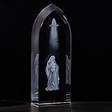 Matériau : verre Christian Brands Verre gravé Vierge et enfant catholique