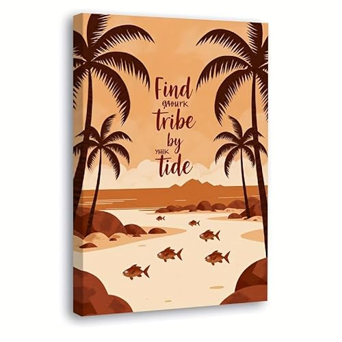 BDYRO Graffiti Style Canvas Wall Art Beach Party Spray Paint