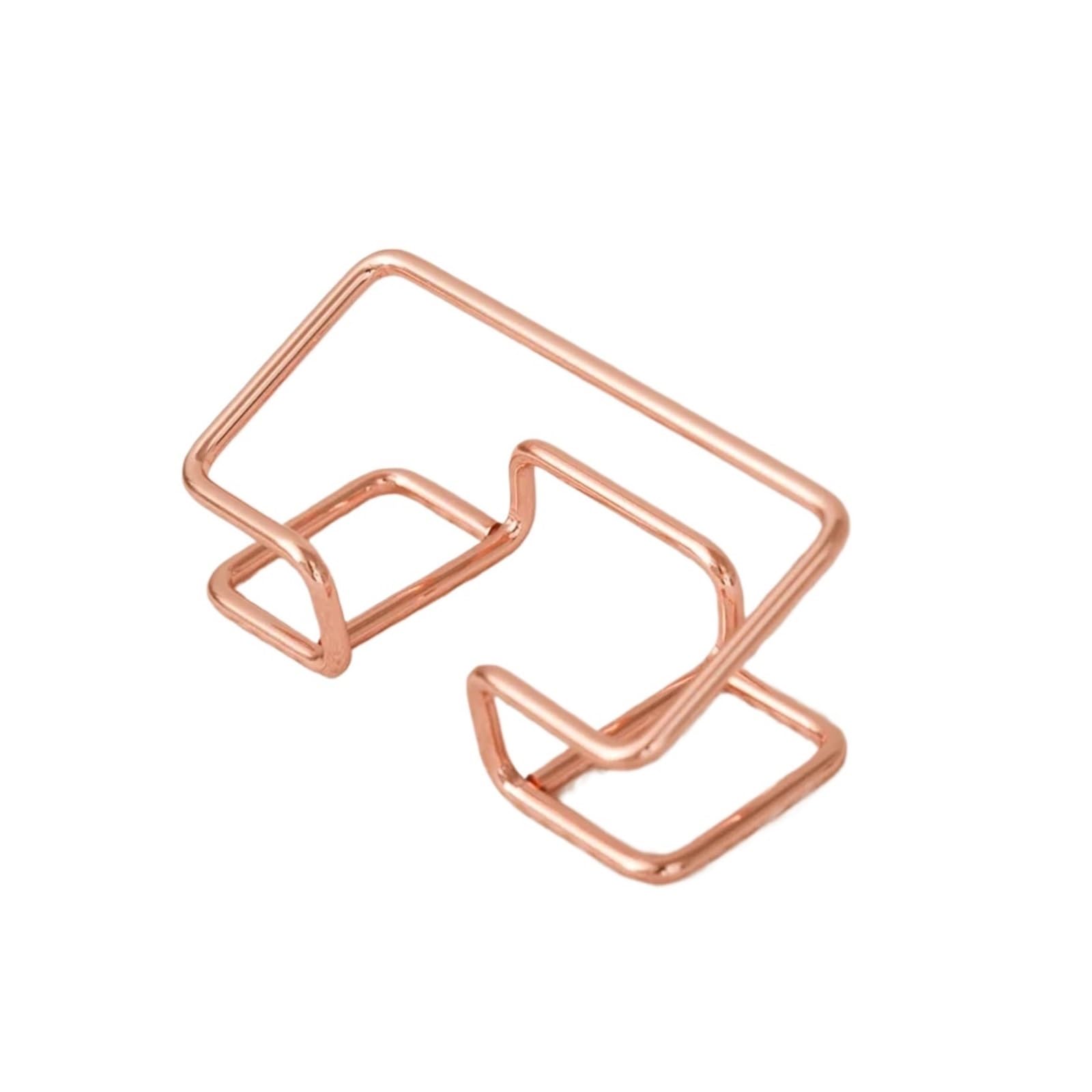 Vaeltor Rose Gold 8Pc Simple Iron Office Desktop Business Card Storage Box (Gold, Black, Silvery)(Rose Gold)