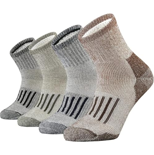 4 Pairs Merino Wool Socks Thicken Warm Hiking Cushion Crew Socks For Men Women Wool Sports Socks Moisture Wicking
