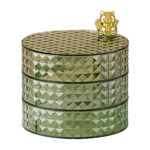 Boîte de rangement rotative pour collations et apéritifs à compartiments - 2