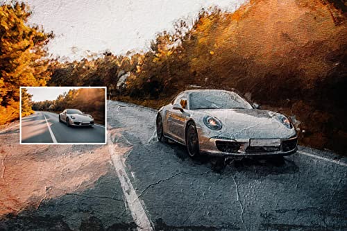 DMC Delorean Back to The Future - Canvas Art Wall Art Home...