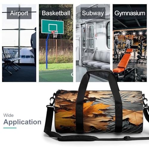 Gym Bag For Women Men Lightweight Fall Leaves Print Duffel Bag Personalized Travel Bags For Travel Sports3