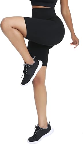 Miniatura 5 de huiming Pantalones cortos de sauna para mujer, adelgazantes, compresión para entrenamiento, entrenamiento térmico de cintura, leggings adelgazantes,