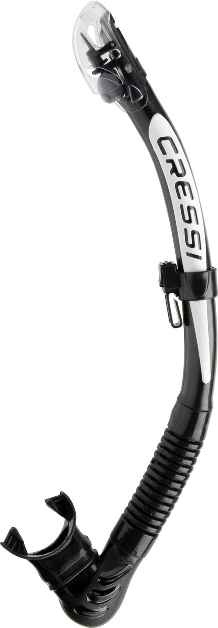CRESSIFoldable Adult Dry Snorkel for Scuba Diving, Snorkeling | Alpha Ultra Dry Made in Italy