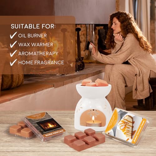 Image of SCENTORINI Wax Melts, 4 Salted Caramel Cream & 4 Warm Fireplace Scent