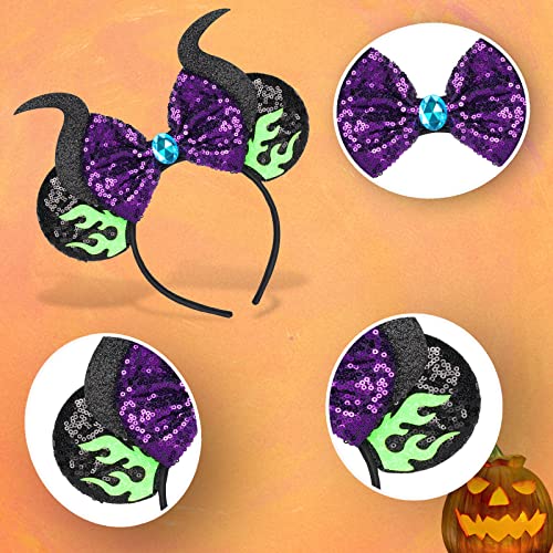 Image of FANYITY Mouse Ears, Sequin Mouse Ears Headband for Boys Girls Women (MN)