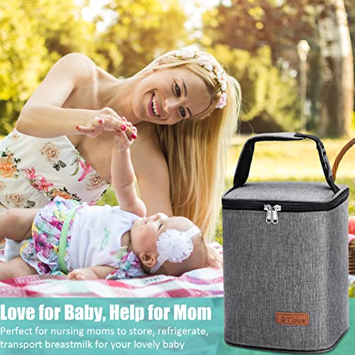 Breastmilk Cooler Bag Insulated Baby Bottle Bag, Reusable Baby Bottle Tote Bag For Up To 6 Bottles 4 Large 9 Oz Bottles, Freezer Lunch Bag, Perfect For Daycare Travel Or Back To Work Nursing Mom #TOP7