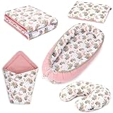 Peti Bebe 6-in-1 babyset: babynest + dekbed + kussen + inbakerslaapzak + voedingskussen