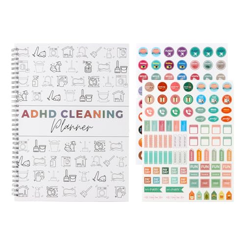 Adhd Cleaning Planner with Sticker, Cleaning and Organizing Planner for