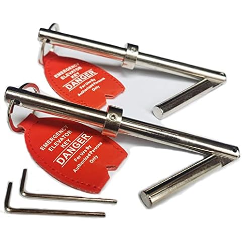 YnFag Emergency Key Solid Steel Elevator Door Key for door Elevator (2) Cover