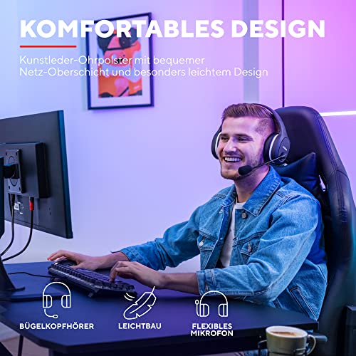 Trust Gaming GXT 391 Thian Kabellose Kopfhörer für PS5, PS4 und PC
