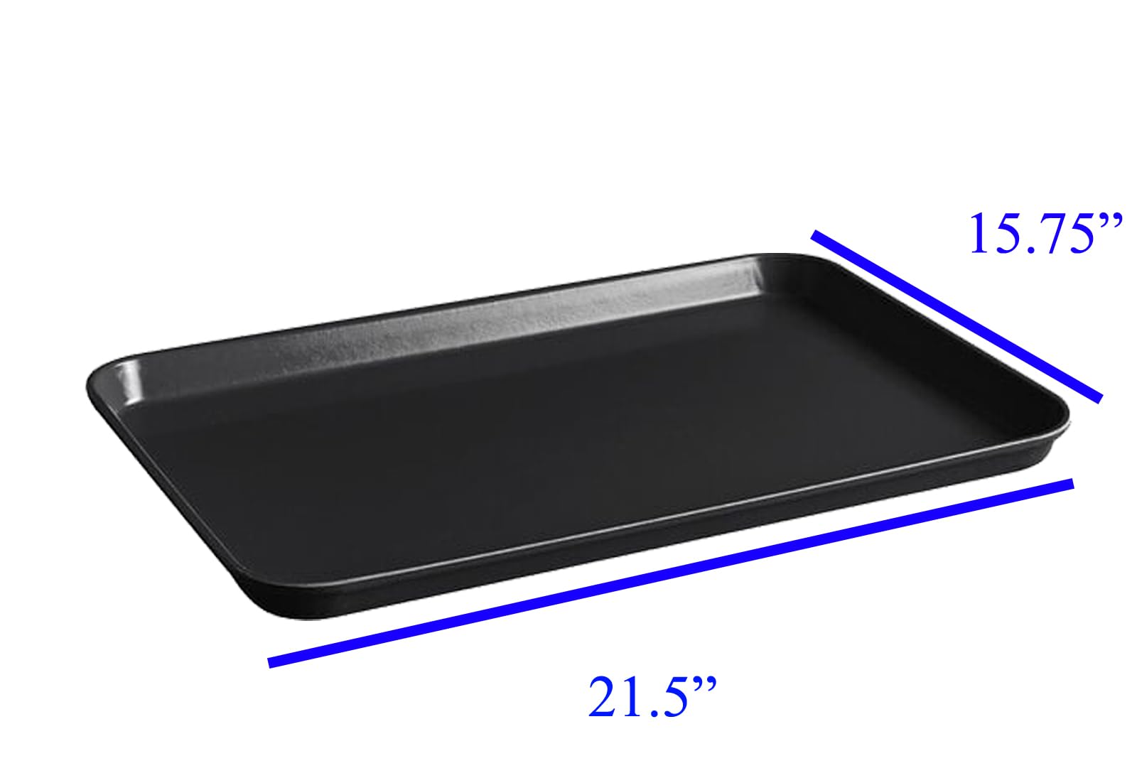 Black Steel Mayo Instrument Work Trays, 24 Gauge, Set of 2, 21.5
