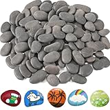 Joycabin 100 Stück Steine zum Bemalen, 2-3 cm Flache Steine zum Bemalen, Dekosteine Naturstein Natürlicher Flussstein DIY Aquarium Deko Steine für Bunte Malerei und Dekoration Blumentöpfen