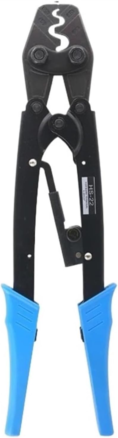 SHOKHI Non-Insulated Terminals Crimper 0.5-38mm Easy Crimp Pliers Wire Connector Electrician Tool Brass & Copper (Size : HS-14)