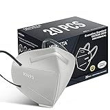 HUHETA KN95 Face Mask 20 Packs, 5 Layer Safety Mask with Elastic Ear Loop and Nose Bridge Clip,...