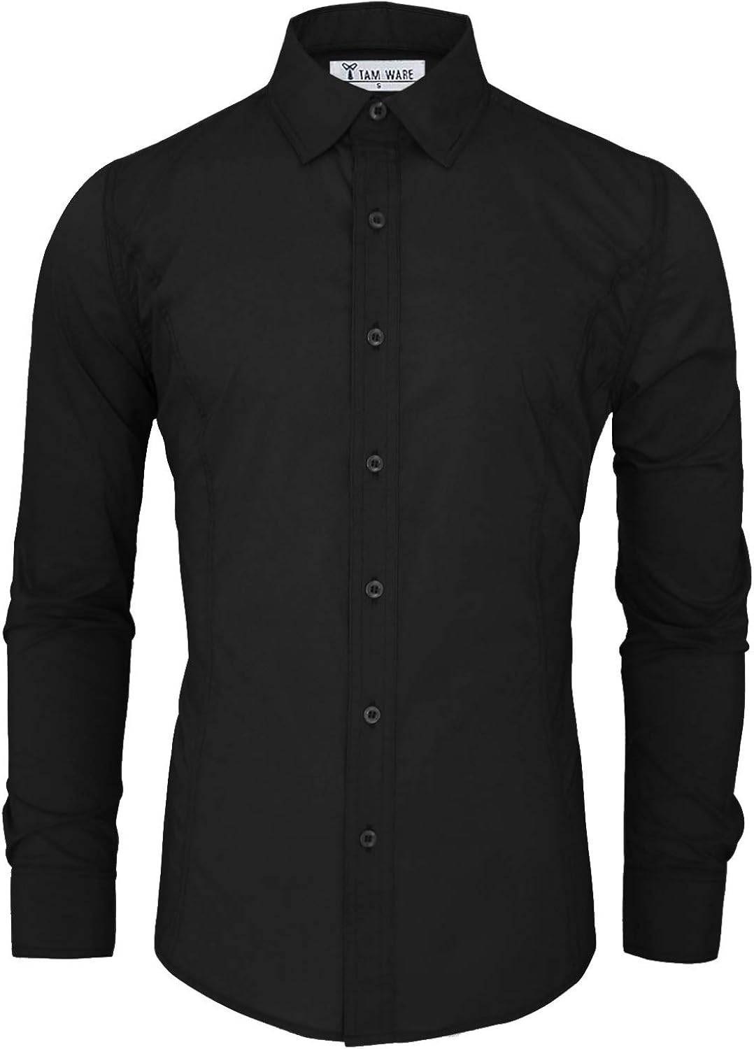 TAM Ware Mens Casual Slim Fit Basic Dress Shirts
