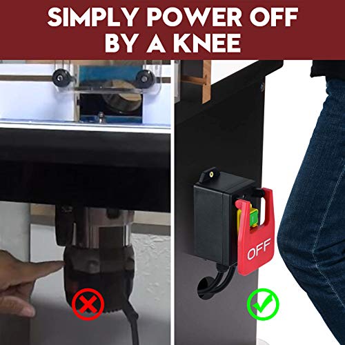110V Single Phase On/Off Switch, Ortis Router Table Switch with Large Stop Sign Paddle Easy Contact for Quick Power Off for Table Saws and Other Electrical Equipment by Ortis - Image 3