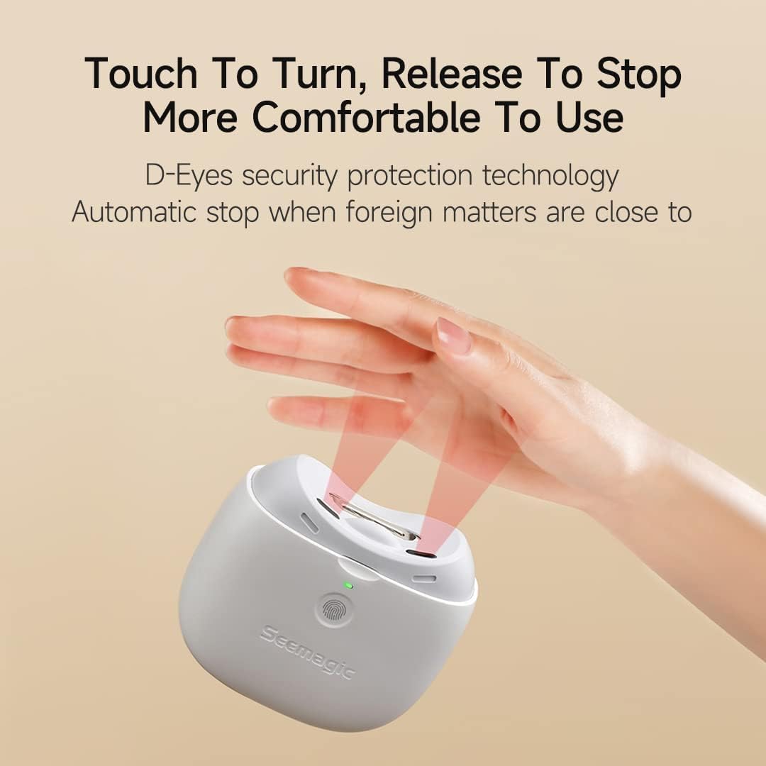 Electric Automatic Nail Clipper with Light & 2 Speeds,Fingernail Cutter and File 2 in 1 Design, Nail Scraps Storage,USB Rechargeable Safety Fingernail Trimmer for Baby, Kids, Seniors and Adult