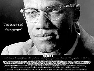 777 Tri-Seven Entertainment Malcolm X Poster Truth is On Side of The Oppressed, 24" x 18", Multicolor