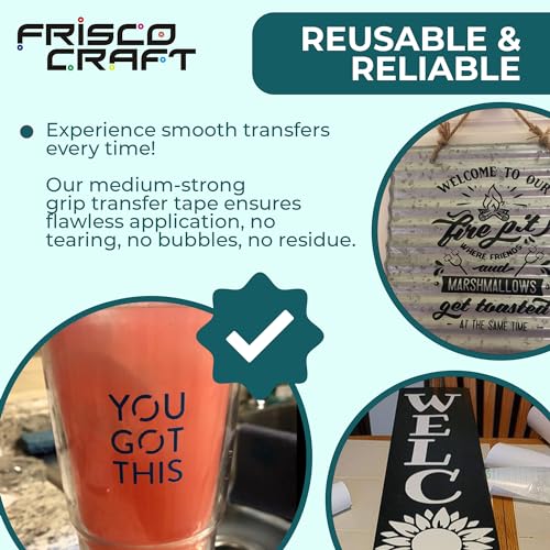 Image of Frisco Craft C-370 Clear Transfer Tape for Vinyl 12 inch x 100 Feet
