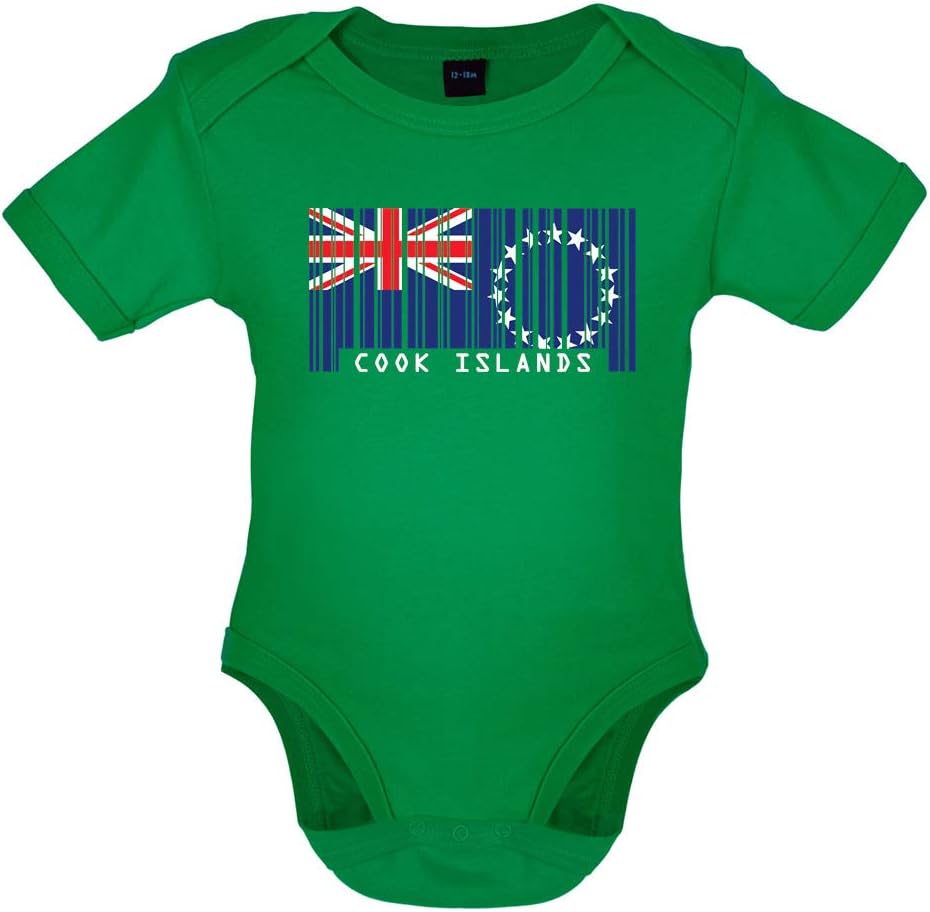 Dressdown Cook Islands Barcode Style Flag - Organic Babygrow/Body Suit