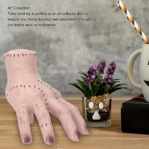 Wednesday Addams Thing Hand, adereços decorativos de terror, realista, PVC, cosplay, mão com cicatri
