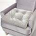 sunshinelh Coussin rehausseur de fauteuil carré avec soutien de 10 cm d'épaisseur en coton doux pour les personnes âgées, post-opératoire et grossesse (Gris, 45 x 45 x 10 cm)
