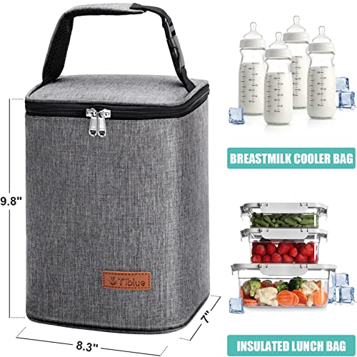 Breastmilk Cooler Bag Insulated Baby Bottle Bag, Reusable Baby Bottle Tote Bag For Up To 6 Bottles 4 Large 9 Oz Bottles, Freezer Lunch Bag, Perfect For Daycare Travel Or Back To Work Nursing Mom #TOP1