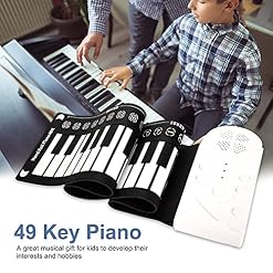 JTYX 49 Touches Roll Up Piano Piano électronique Flexible avec Haut-Parleur Portable Hand Roll Piano adapté aux débutants et aux Enfants - Les Beatles, Paul McCartney, John Lennon, RIngo Starr, George Harrison JTYX 49 Touches Roll Up Piano Piano électronique Flexible avec Haut-Parleur Portable Hand Roll Piano adapté aux débutants et aux Enfants – Image 2