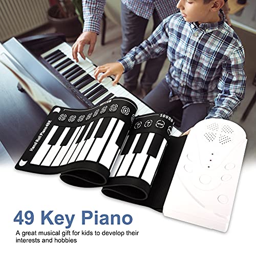 JTYX 49 Touches Roll Up Piano Piano électronique Flexible avec Haut-Parleur Portable Hand Roll Piano adapté aux débutants et aux Enfants - Les Beatles, Paul McCartney, John Lennon, RIngo Starr, George Harrison JTYX 49 Touches Roll Up Piano Piano électronique Flexible avec Haut-Parleur Portable Hand Roll Piano adapté aux débutants et aux Enfants – Image 3
