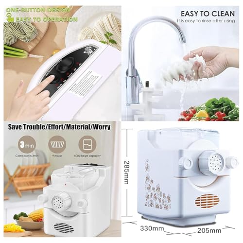 Machine à pâtes électrique automatique blanche avec 9 moules - 7