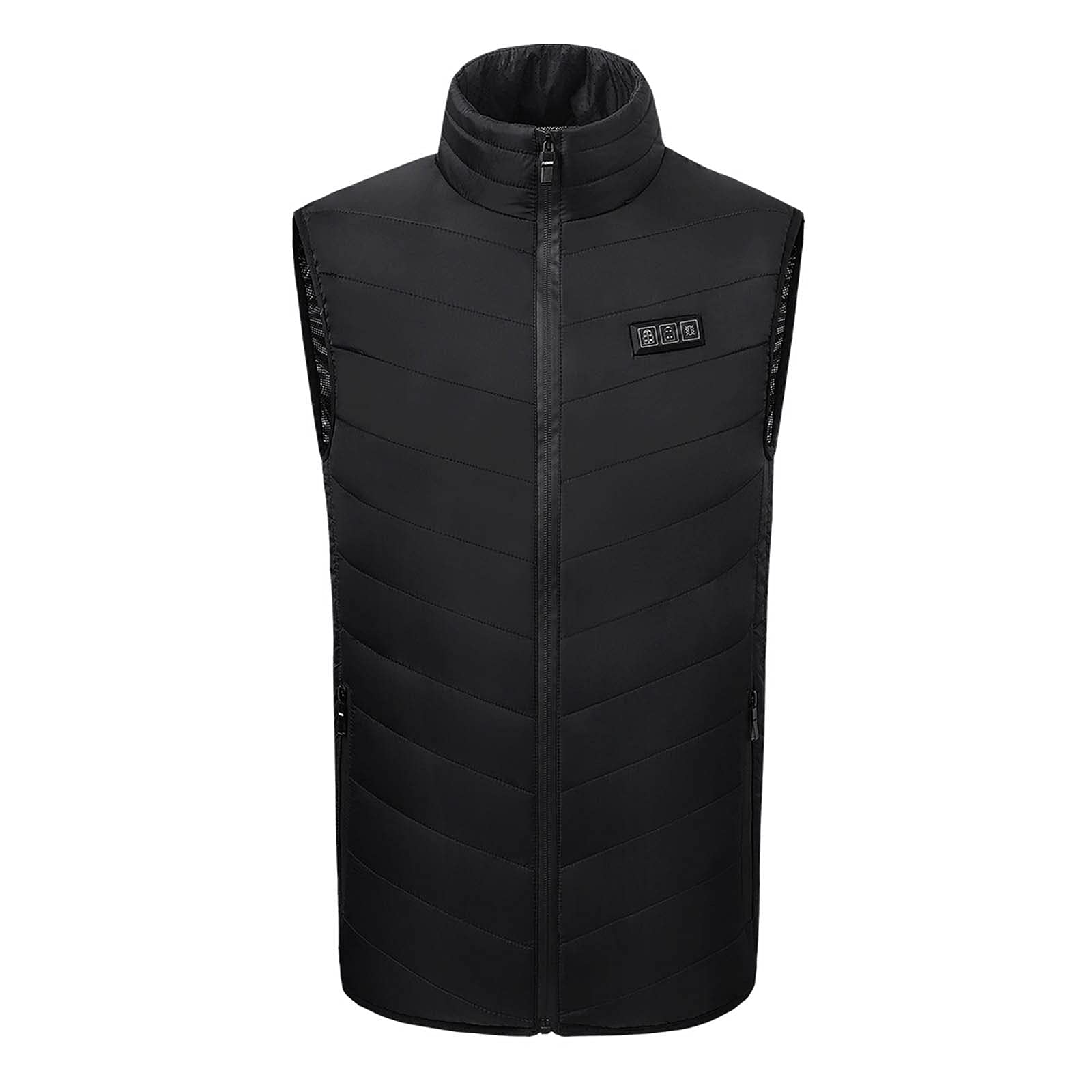 Genérico Chaleco acolchado grueso para hombre, cálido, sólido, de algodón calentado, con bolsillo, chaqueta, chaleco, abrigo, abrigos y chaquetas de invierno para hombre