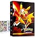 Album Compatible con Cartas Pokemon, Album Cartas Carpeta Cartas Compatible con Pokemon GX, Álbum de Cartas coleccionables de Pokémon, Capacidad para 30 páginas 240 Cartas (GF Pikachu)