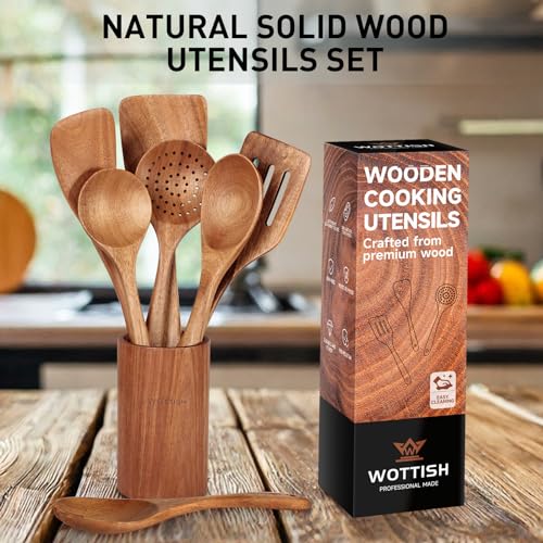 Wottish A08 Wooden Spoons For Cooking thumb #2