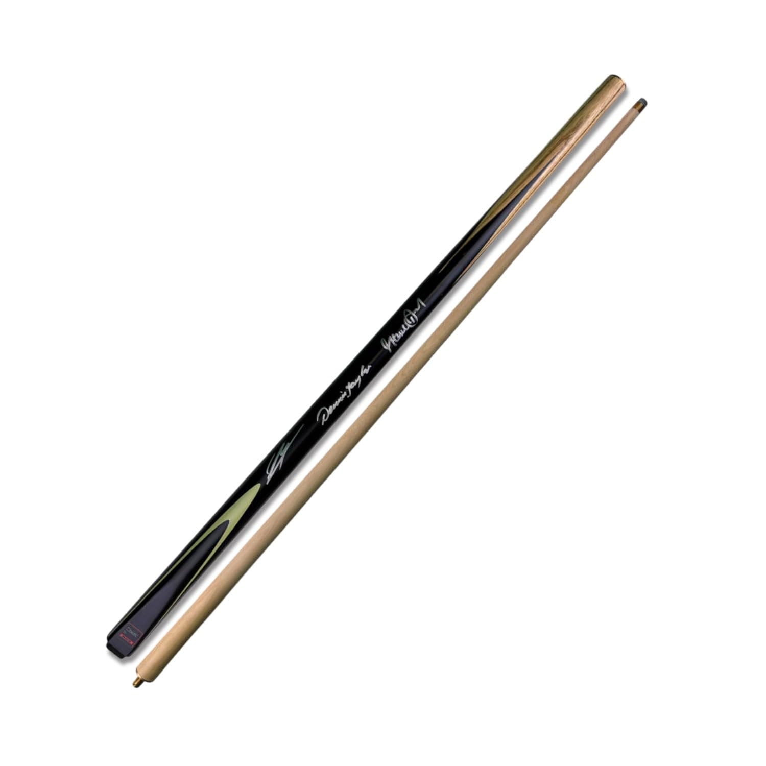 Luca Brecel, Dennis Taylor & Steve Davis Signed Snooker Cue